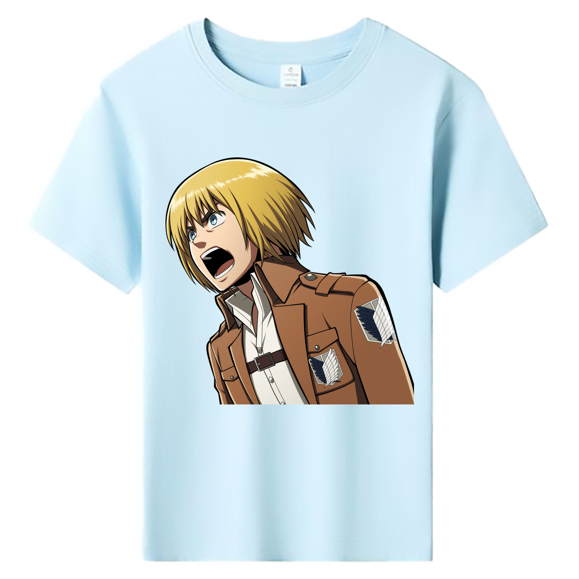 （画像用） 進撃の巨人 アルミン·アルレルト Attack on Titan Armin Arlert 綿100％キッズTシャツ（フロントプリント）